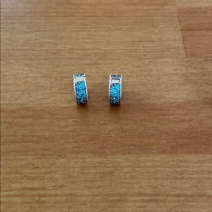 Pandora blue crystal spacer clips